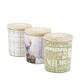 Candle vanilla scent wax with glass 7x7x8.5cm  - Multi