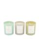 Candle vanilla scent wax with glass 7x7x8.5cm C/3