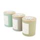Candle vanilla scent wax with glass 9x9x10.5cm  - Multi