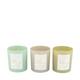 Candle vanilla scent wax with glass 9x9x10.5cm  - Multi