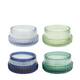 Candle sandalwood scent wax with glass 8.3x8.3x5.5cm - Multi
