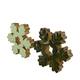 Statue snowflake mango wood 22x3.5x22cm  - Green