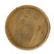 Tray round mango wood with handle 38x38x5.5cm  - Natural