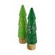 Statue tree mango wood 8.5x8.5x31cm  - Green