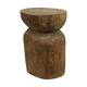 Side table oval paulownia wood 38x28x48cm