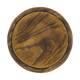 Plate round paulownia wood 28x28x4cm - Brown