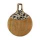 Plate mango wood with print 28x21x2.5cm - Natural