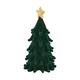 Statue tree polyresin 10.5x10.5x20cm - Green