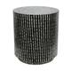 Table round capiz  mdf 47x47x52cm  - Black