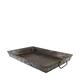 Tray rectangular metal with handle 53x40x5cm - Grey