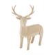 Figurine reindeer polyresin 26x13x42cm - Cream