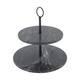 Etagiere round marble 2 layers 25x25x26cm