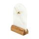 Clock arch marble 10x4x16cm - White