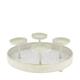 Pillar candle holder for 4 candles metal 28x28x11cm