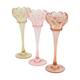 Tealight holder glass 7.8x7.8x20.5cm  - Pink