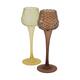 Tealight holder glass 7.5x7.5x22cm  - Brown