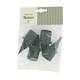 Candle holder plastic 2.2x2.2x6.5cm 4pc - Natural