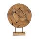 Statue round erosion wood on feet 58x14x76cm - Natural