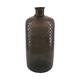 Bottle round recycled glass 19x19x42cm
