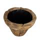 Planter teak wood with plastic 58x58x52cm