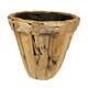 Planter teak wood with plastic 78x78x72cm