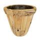 Planter teak wood with plastic 78x78x72cm