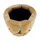 Planter teak wood with plastic 38x38x38cm - Natural
