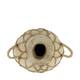 Vase round paper mache with handle 23x16x32cm - Cream