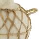 Vase round paper mache with handle 23x16x32cm - Cream