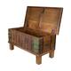 Box rectangular reclaimed wood vintage 70x40x40cm - Natural