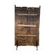 Door rectangular double reclaimed wood vintage 98x99x190cm - Cream