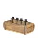 Dinnercandle holder brickmould reclaimed wood vintage 31x14x16cm - Natural