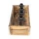 Dinnercandle holder brickmould reclaimed wood vintage 31x14x16cm - Natural