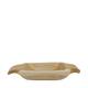 Bowl rectangular teak wood with handle 28x18x4cm
