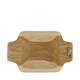 Bowl rectangular teak wood with handle 28x18x4cm