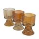 Tealight holder glass 7.5x7.5x11.5cm  - Brown