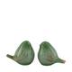 Bird terracotta 9.5x13.5x12cm  - Green