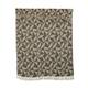 Plaid geometric print cotton 150x125x2cm - White