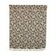 Plaid geometric print cotton 150x125x2cm - White