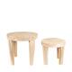 Table round teak wood 49x49x45cm S2 - Natural
