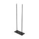 Stand rectangular iron 45x20x118cm - Black