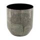 Planter leaf metal 22x22x22.5cm  - Grey