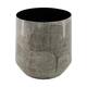 Planter leaf metal 22x22x22.5cm  - Grey