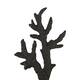 Statue with mango wood base aluminium 19x9x30cm - Brown