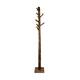 Coat rack with 8 hooks teak wood 30x30x200cm - Natural
