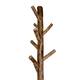 Coat rack with 8 hooks teak wood 30x30x200cm - Natural