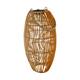 Lantern solar wicker pp 19x19x38cm - Brown