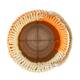 Lantern paper rope with glass 18x18x24cm - Orange