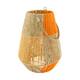Lantern paper rope with glass 28x28x36cm - Orange