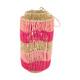 Lantern paper rope with glass 18.5x18.5x35cm